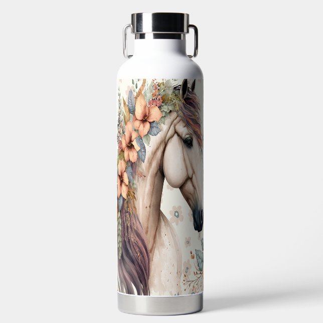 Wasserflasche mit Designer Horse Trinkflasche (Vorderseite)
