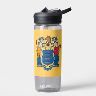 Wasserflasche mit Fahne aus New Jersey, USA Trinkflasche