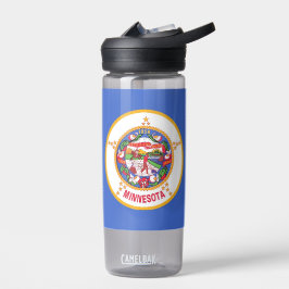 Wasserflasche mit Fahne von Minnesota, USA Trinkflasche