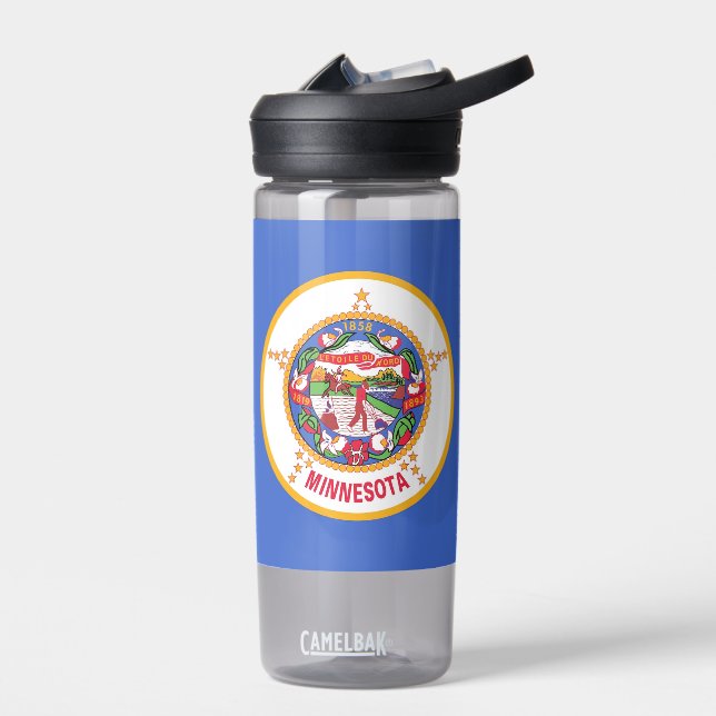 Wasserflasche mit Fahne von Minnesota, USA Trinkflasche (Links)