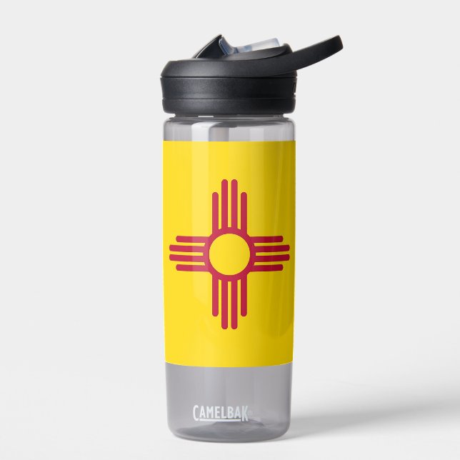 Wasserflasche mit Fahne von New Mexico, USA Trinkflasche (Links)