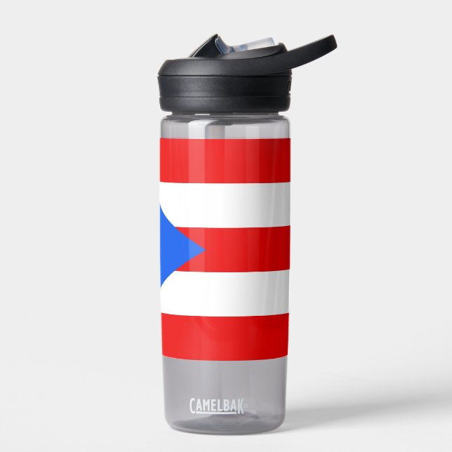 Wasserflasche mit Fahne von Puerto Rico, USA Trinkflasche (Links)