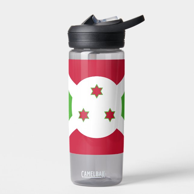 Wasserflasche mit Flagge Burundis Trinkflasche (Links)