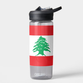 Wasserflasche mit Flagge des Libanon Trinkflasche