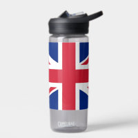 Wasserflasche mit Flagge des Vereinigten Königreic