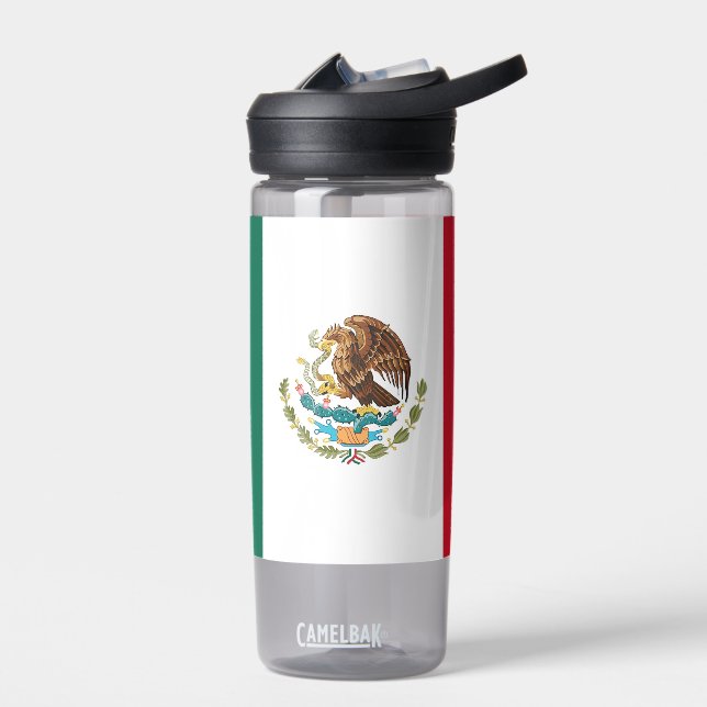 Wasserflasche mit Flagge Mexikos Trinkflasche (Links)