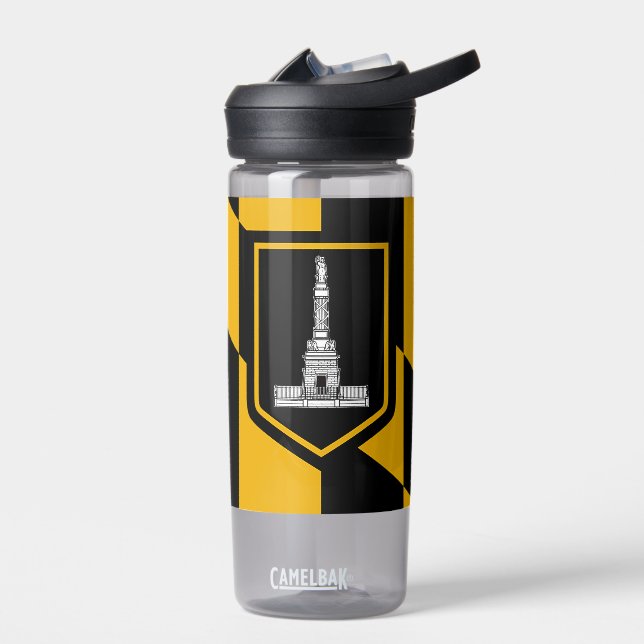 Wasserflasche mit Flagge von Baltimore City, USA Trinkflasche (Links)
