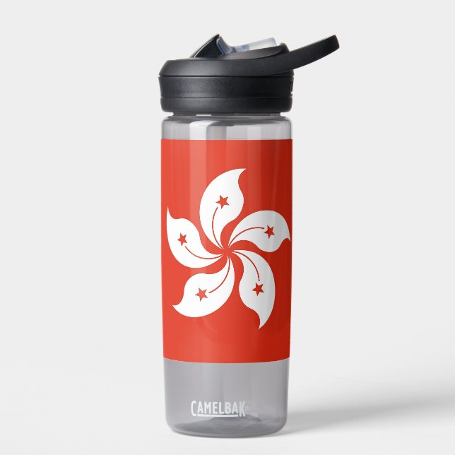 Wasserflasche mit Flagge von Hongkong Trinkflasche (Links)
