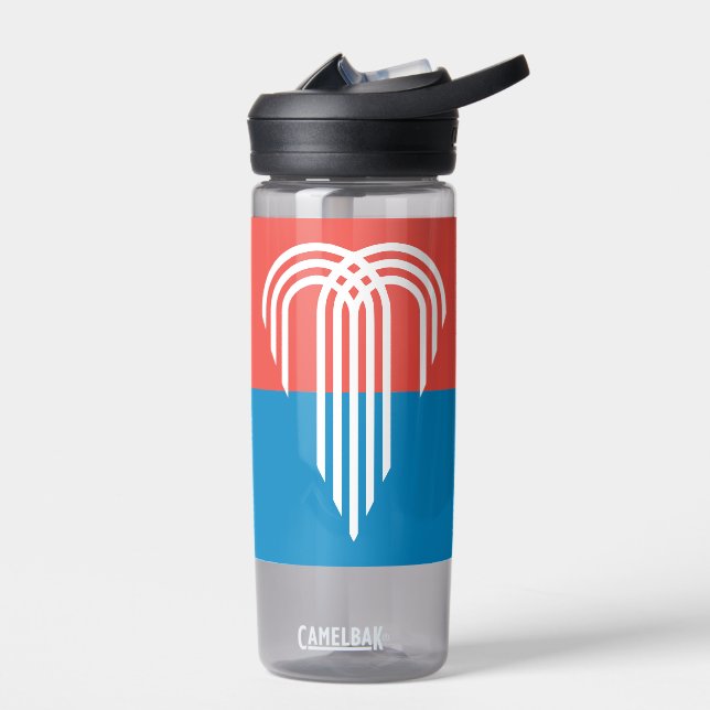 Wasserflasche mit Flagge von Kansas City, Missouri Trinkflasche (Links)