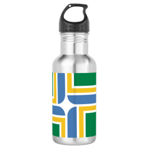 Wasserflasche mit Flagge von Portland, Oregon