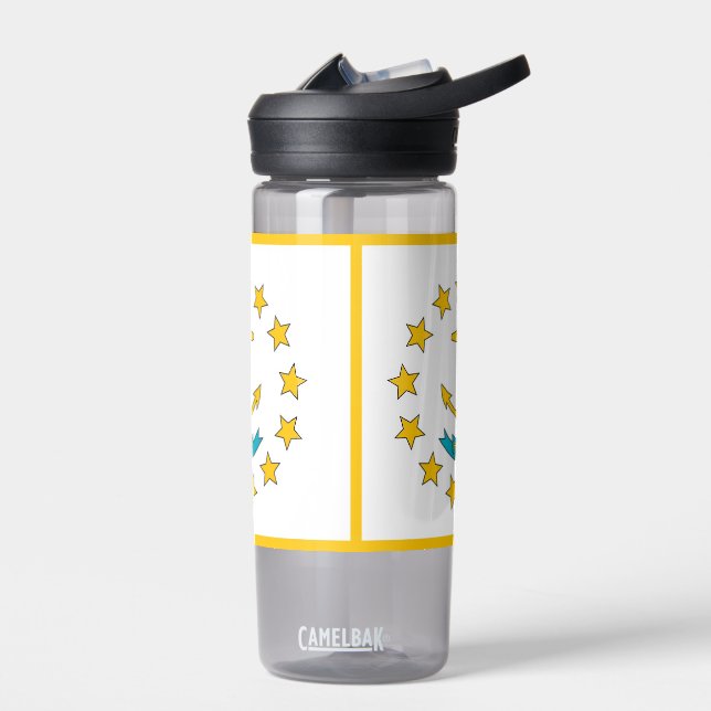 Wasserflasche mit Flagge von Rhode Island, USA Trinkflasche (Links)