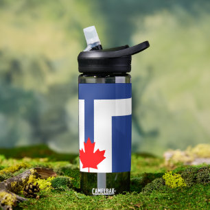 Wasserflasche mit Flagge von Toronto, Kanada Trinkflasche