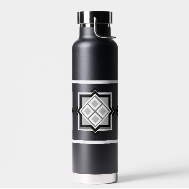 Wasserflasche mit geometrischem Quadrat Trinkflasche (Links)