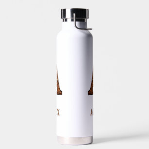 Wasserflasche mit geprägtem Leder Western Monogram Trinkflasche
