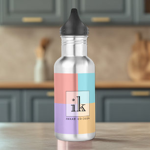Wasserflasche mit individuellen Farbfeldern Lini