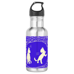 Wasserflasche mit Katzen-Design