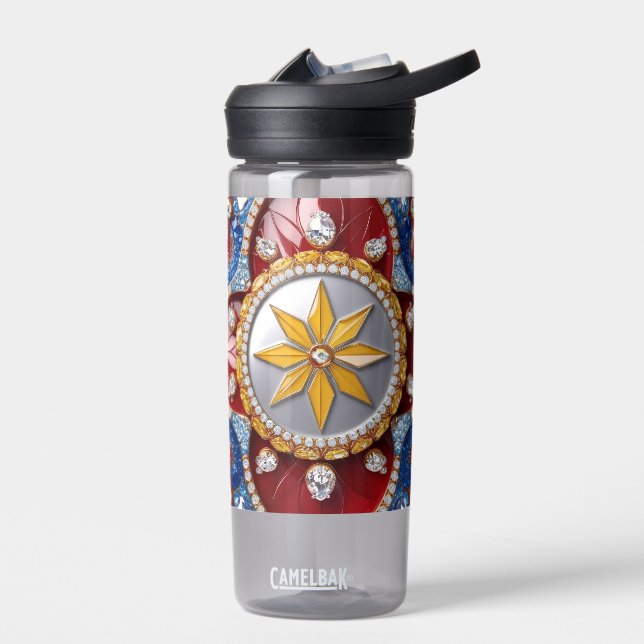Wasserflasche mit kolumbianischem Farbdesign Trinkflasche (Links)