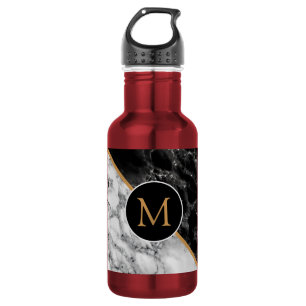 Wasserflasche mit personalisiertem Buchstaben-Marm