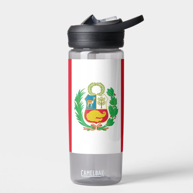 Wasserflasche mit Peru-Flagge Trinkflasche (Links)
