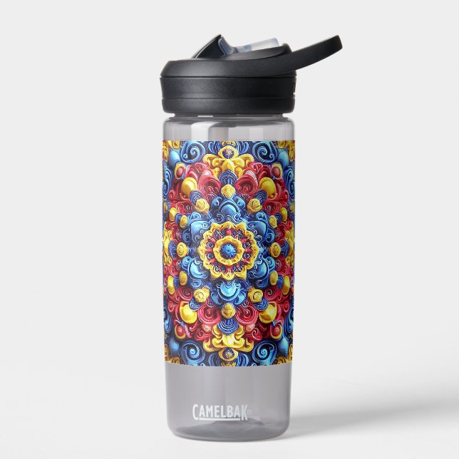 Wasserflasche mit rumänischen Farben Trinkflasche (Links)