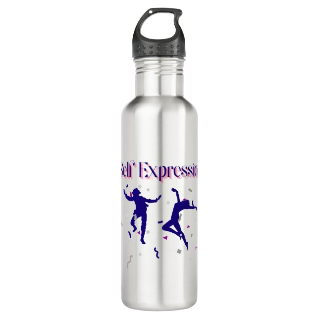 Wasserflasche mit Selbstausdruck Edelstahlflasche (Vorderseite)