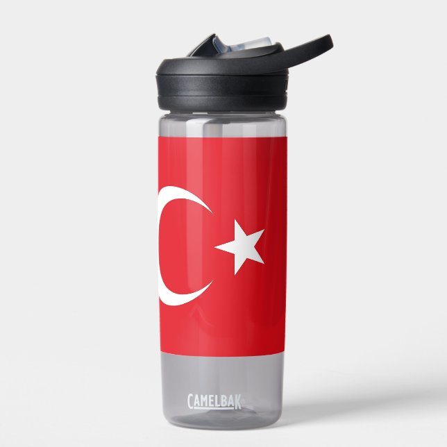 Wasserflasche mit türkischer Flagge Trinkflasche (Links)