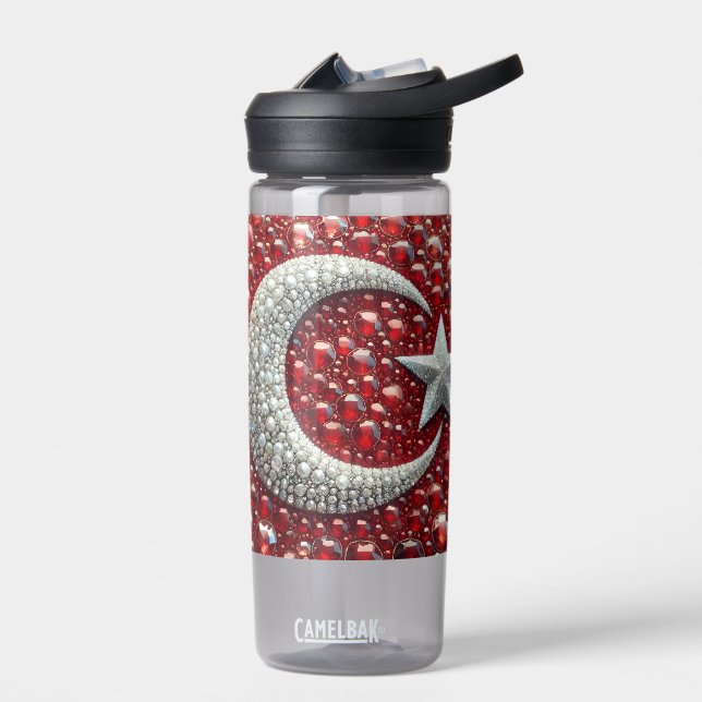 Wasserflasche mit Turkiye Farben Design Trinkflasche (Links)