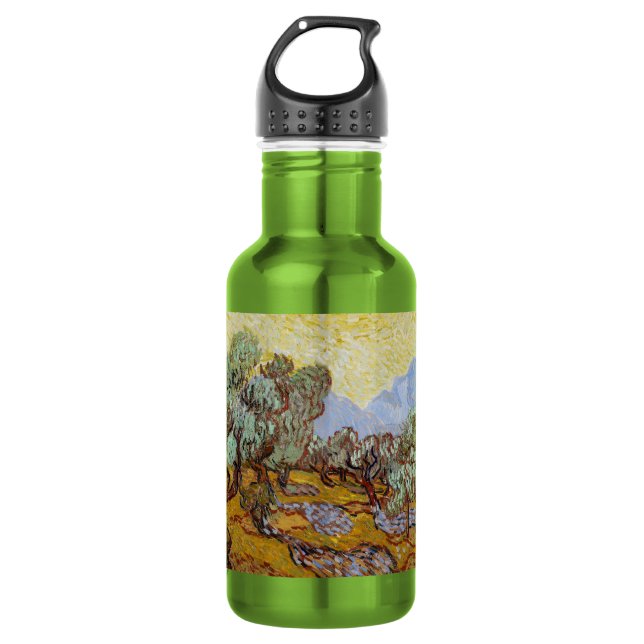 Wasserflasche mit Van Gogh's Olivenbäumen (Vorderseite)