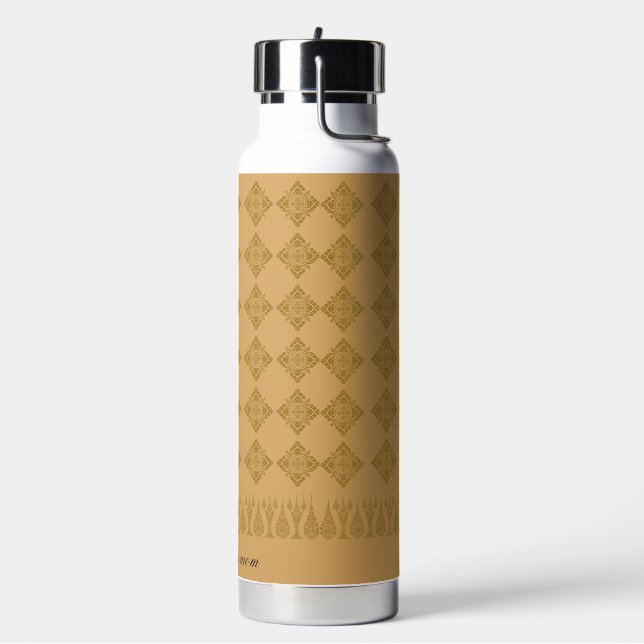 Wasserflasche Muster braun Trinkflasche (Links)