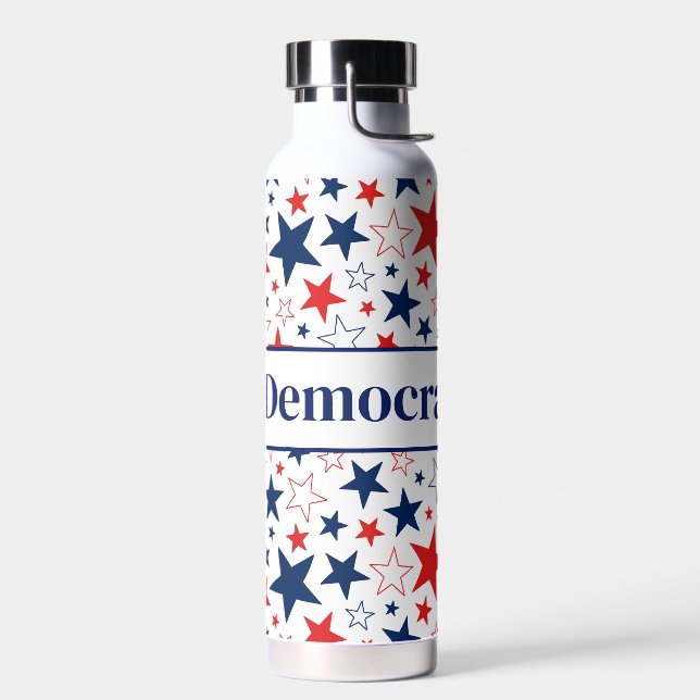 Wasserflasche Patriotische Sterne Demokrat Trinkflasche (Links)