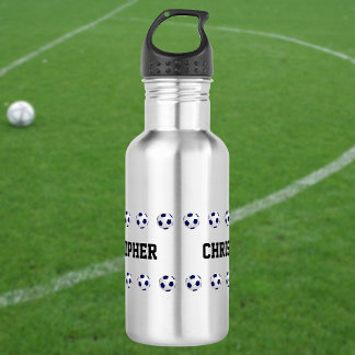 Wasserflasche, Personalisiert, Fußball, Stahl Edelstahlflasche