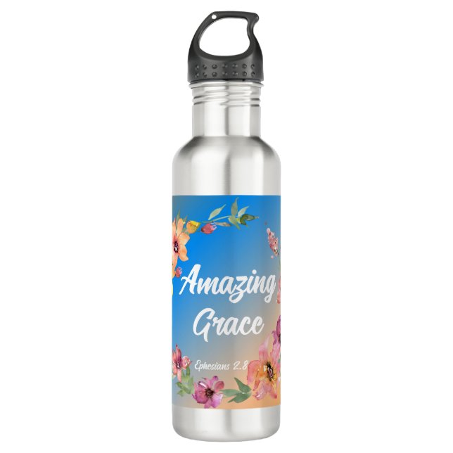 Wasserflasche Phantastisch Grau Edelstahlflasche (Vorderseite)