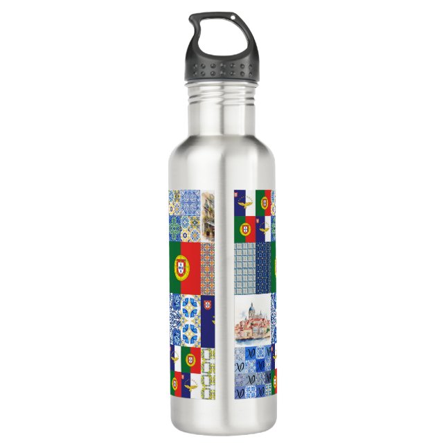 Wasserflasche, rostfreier Stahl, 24 oz Portugal Fl Edelstahlflasche (Rückseite)