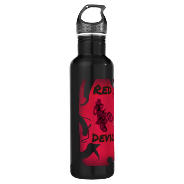 Wasserflasche Roter Teufel Edelstahlflasche (Vorderseite)