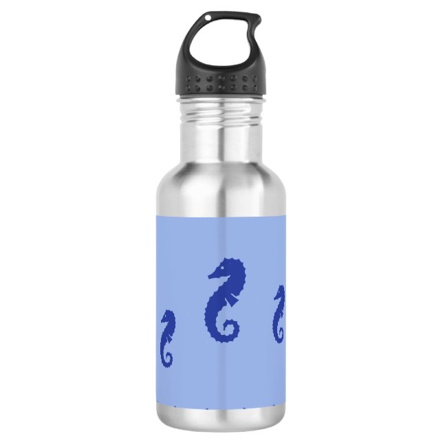 Wasserflasche - Seepferde Edelstahlflasche (Vorderseite)