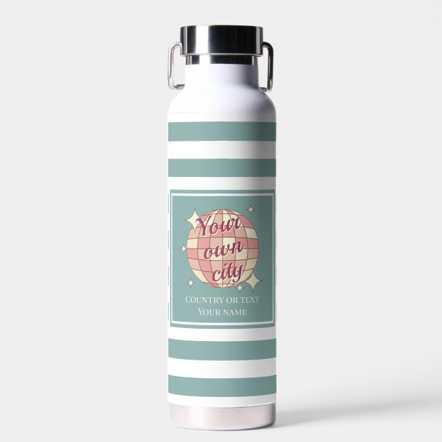 Wasserflasche Stadt Name Stadt Sommerstrand Trinkflasche (Vorne)