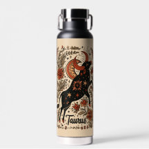 Wasserflasche Taurus Celestial Zodiac Art