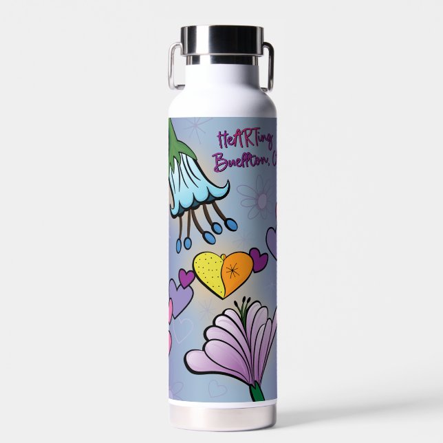 Wasserflasche - theARTing Blume - Buellton.Art Trinkflasche (Vorne)