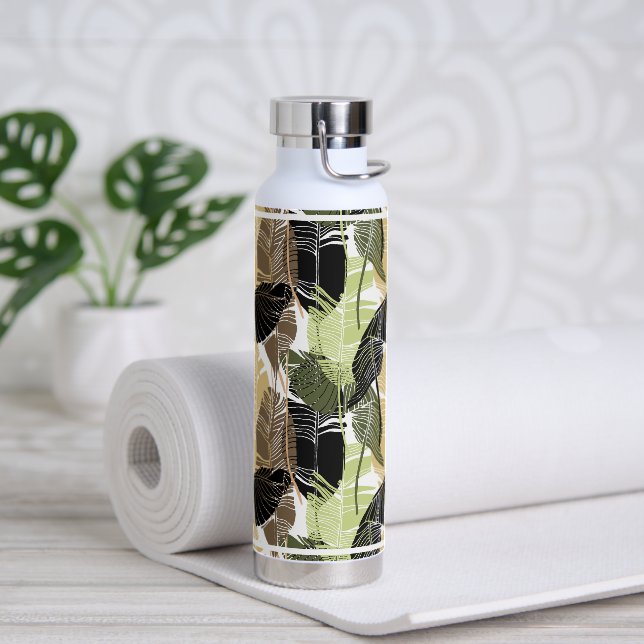 Wasserflasche Tropenpalmen Trinkflasche (Yoga)