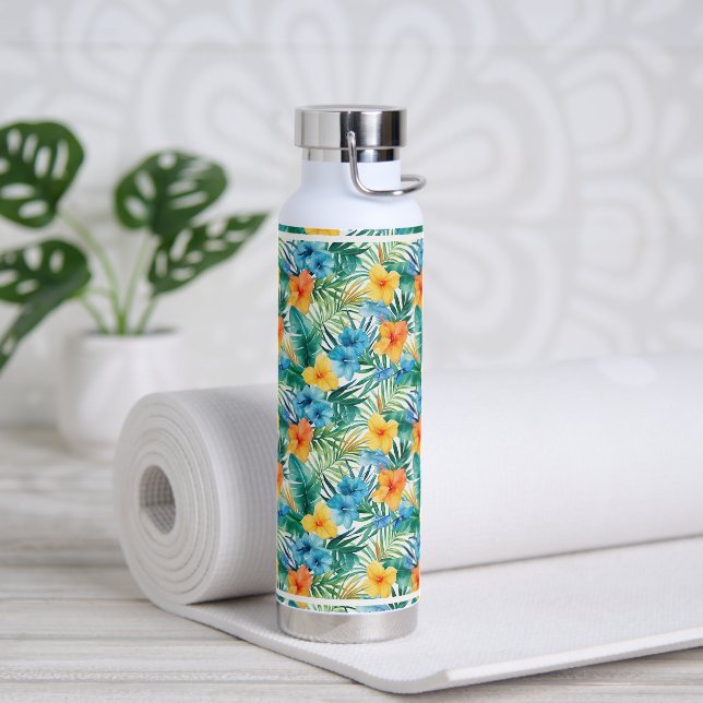 Wasserflasche Tropenpalmen Trinkflasche (Yoga)