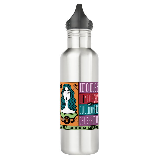 Wasserflasche - WWCC des Landkreises Santa Barbara Edelstahlflasche (Links)