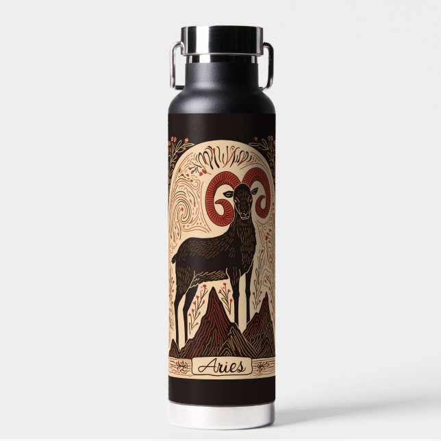 Wasserflaschen Aries Celestie Zodiac Art Trinkflasche (Vorne)