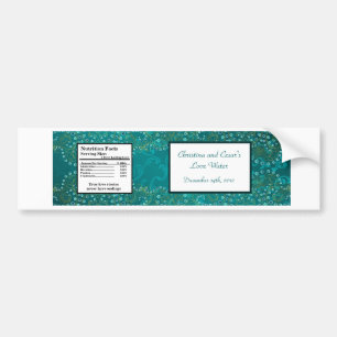 Wasserflaschen-Etikett Arabian Aquamarin Autoaufkleber