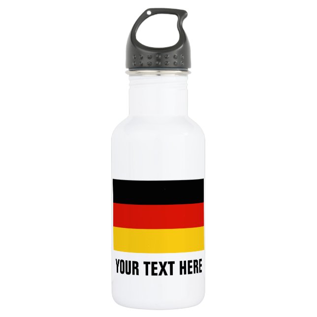 Wasserflaschen unter deutscher Flagge für Deutschl Edelstahlflasche (Vorderseite)