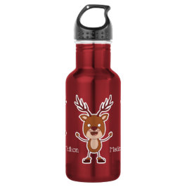 Wasserflaschen von Funny Reindeer individuelle Nam Edelstahlflasche