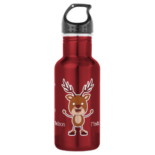 Wasserflaschen von Funny Reindeer individuelle Nam Edelstahlflasche