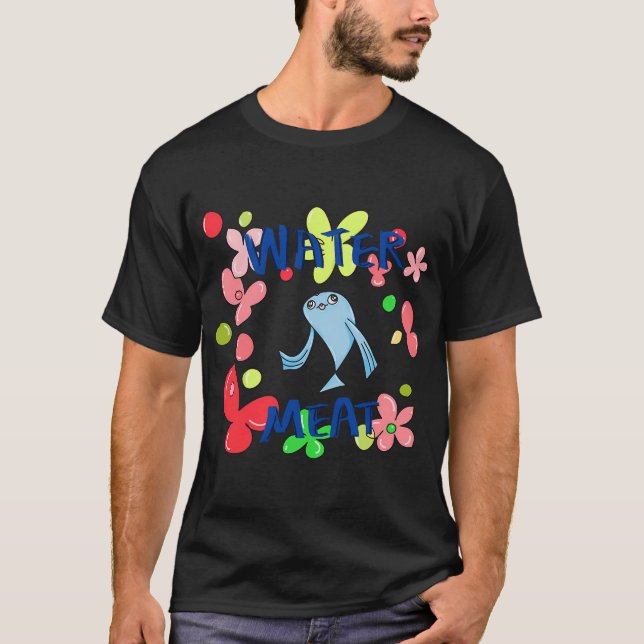 Wasserfleisch mit Blumen T-Shirt (Vorderseite)
