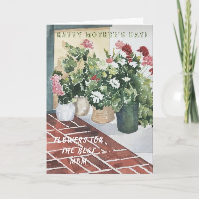 WASSERFLORALFLORAL BEST MUTTER'S DAY KARTE (Vorderseite)
