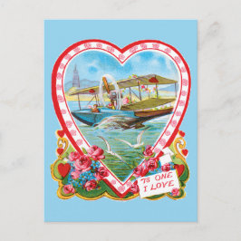 Wasserflugbahn Valentine Feiertagspostkarte
