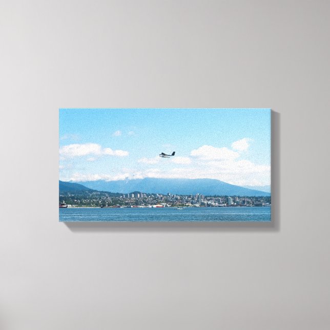 Wasserflugzeug-Start über die Bucht von Vancouver Leinwanddruck (Vorderseite)